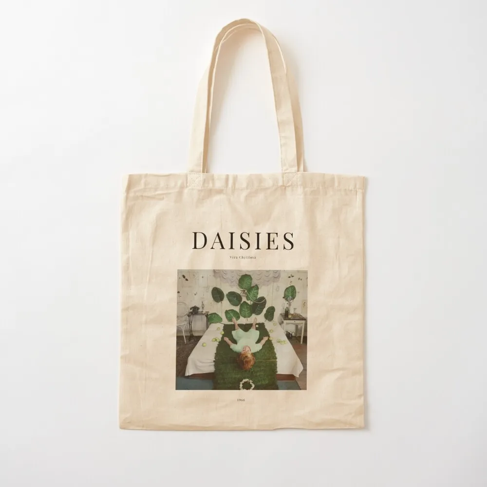 

Daisies - Minimalist Movie Poster - Vera Chytilová Tote Bag eco bag folding large tote bag Handbags Canvas Tote