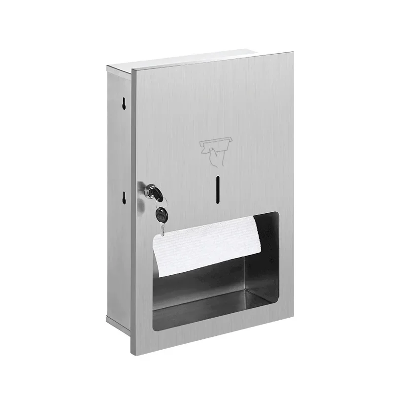 

Commercial 304 stainless steel built-in carton household hand wipe carton