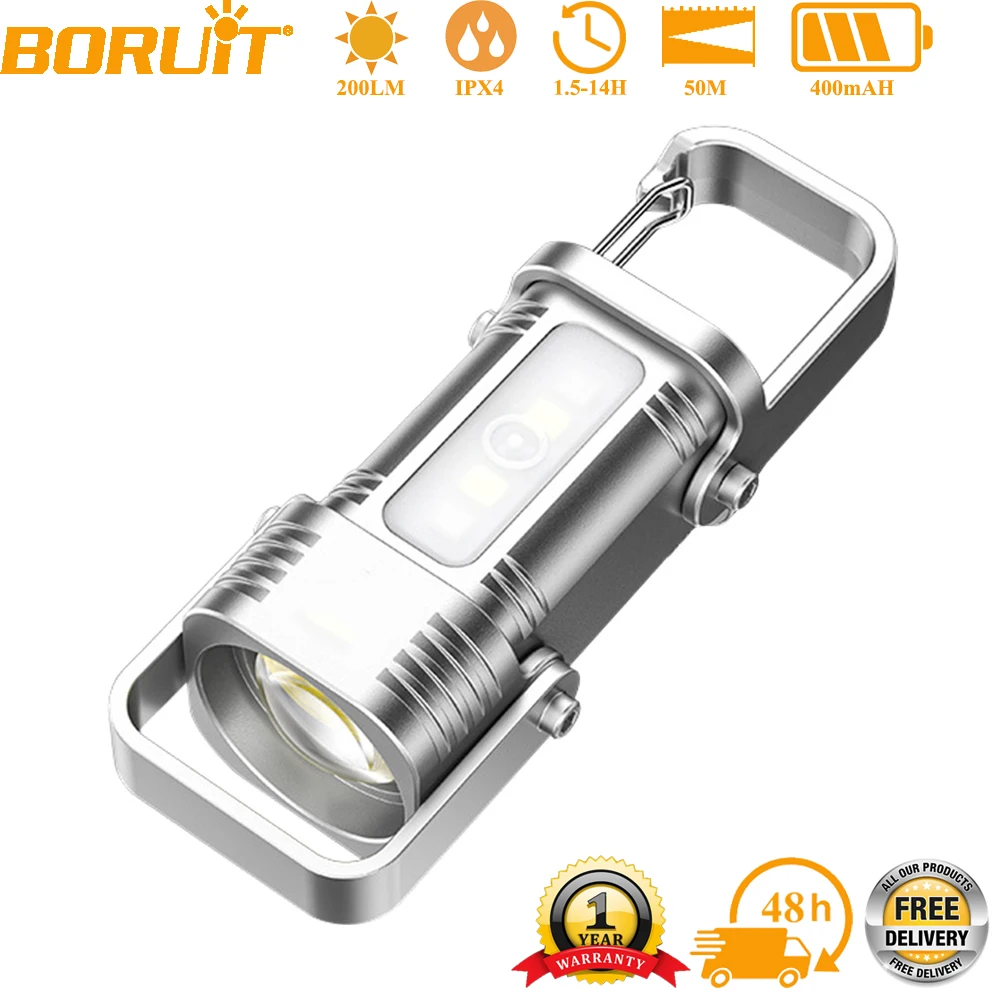 boruit-200lm-led-chaveiro-lanterna-tipo-c-recarregavel-400mah-tocha-luz-de-trabalho-a-prova-dwaterproof-agua-acampamento-ao-ar-livre-lanterna-de-bolso