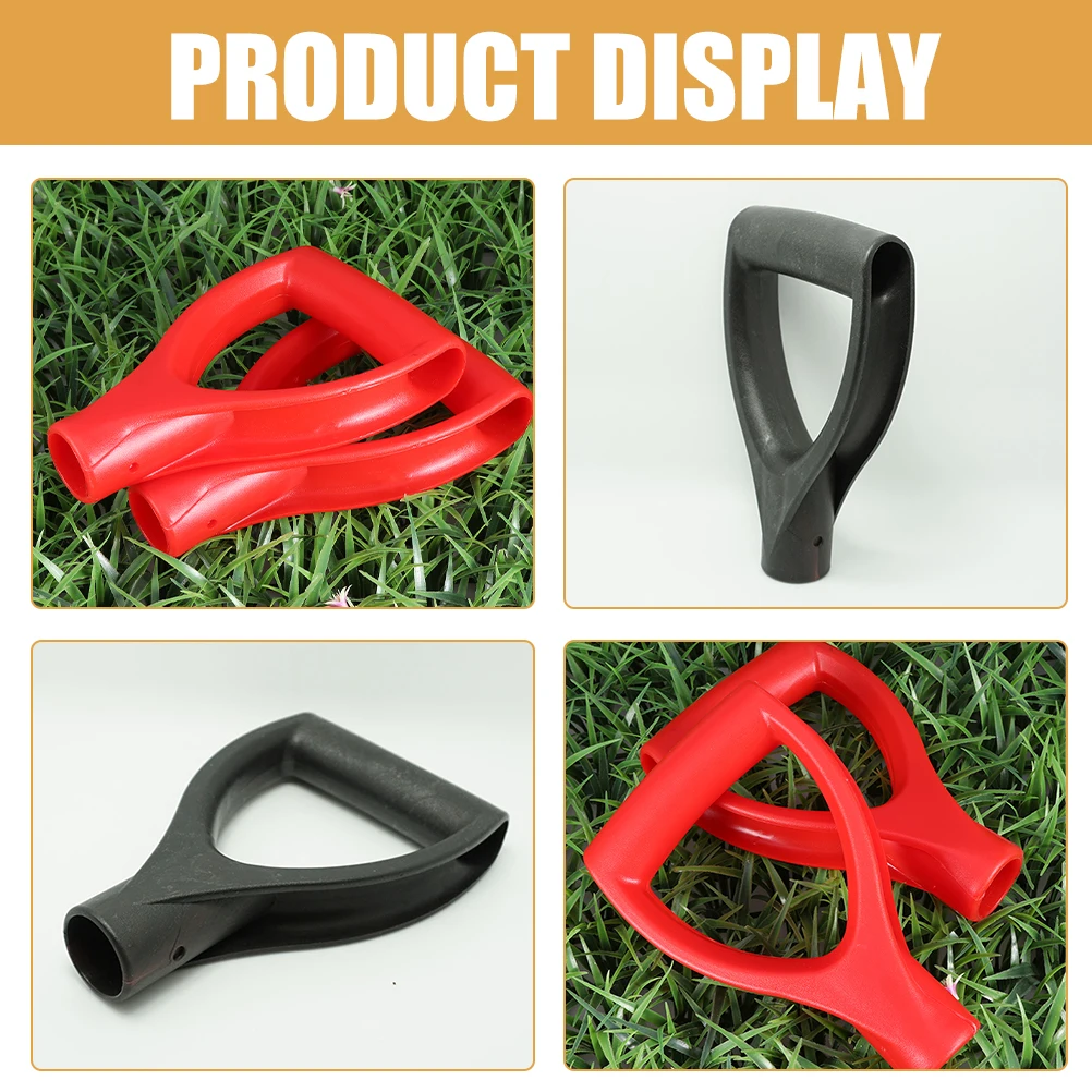 4 قطعة مقبض مجرفة على شكل حرف D مادة بلاستيكية تصميم مريح أدوات حديقة طويلة الأمد مقبض مجرفة مقابض قبضة