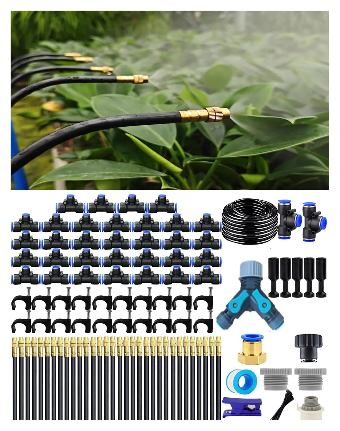 360 Adjustable Drip Irrigation System, Easy Connect & Customizable Water Flow for Garden