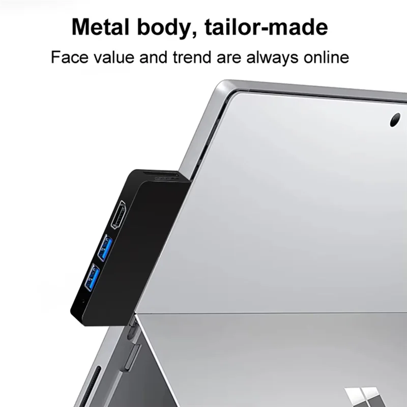 【Koop het nu!】Type-C Dock Splitter 4K -Compatibele hogesnelheidsadapteradapter voor Microsoft Surface Pro 8