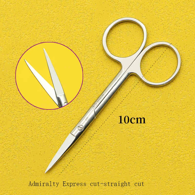 

Stainless steel surgical scissors eye surgical tissue scissors straight point scissors medical double eyelid scissors