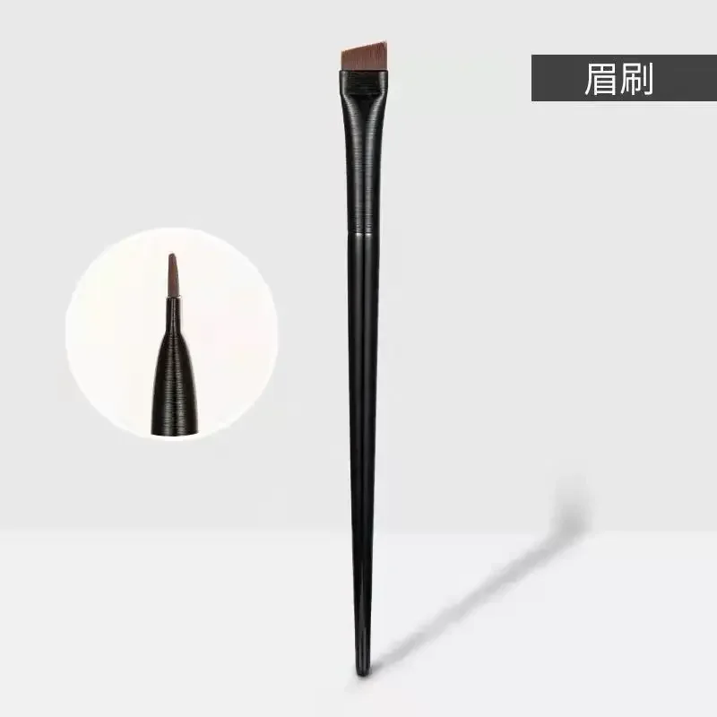 Novo 2 peças/set sobrancelha contorno escova sobrancelha eyeliner escova portátil pequeno ângulo escova de sobrancelha feminino ferramenta de