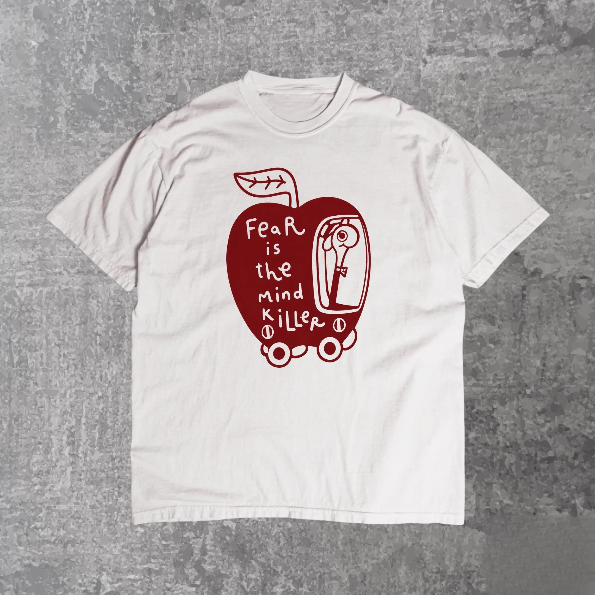 2026 New Fear Is The Mind Killer Family Matching Oversized Unisex Streetwear TShirt Cute Apple Car Motivational Graphic Tee