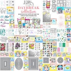 Daybreak Collection Postage Collage Metal Cutting Dies Clear Stamps Stencil Hot Foil DIY Scrapbook Craft Decoration Embossing