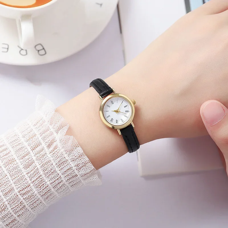 2024 Simple Women's Watches Small Round Girl's Belt Watches Quartz Wristwatches Women's Watch Gift Reloj Para Mujer Women Watch