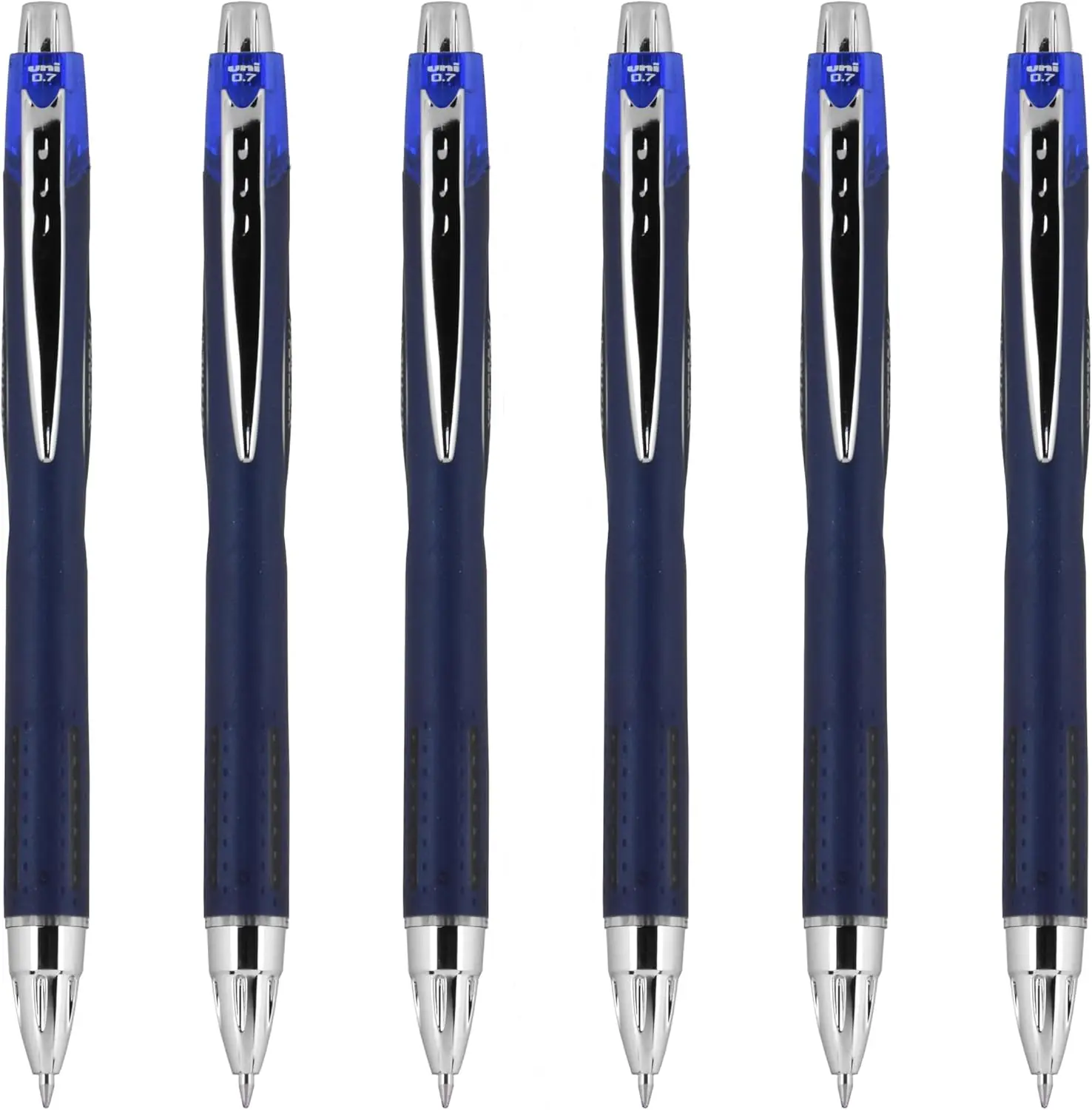 

Ballpoint Pen Fine Point 0.7mm Blue Ink with Quick-Drying Hybrid Ink for Smooth Writing, 6 Pack