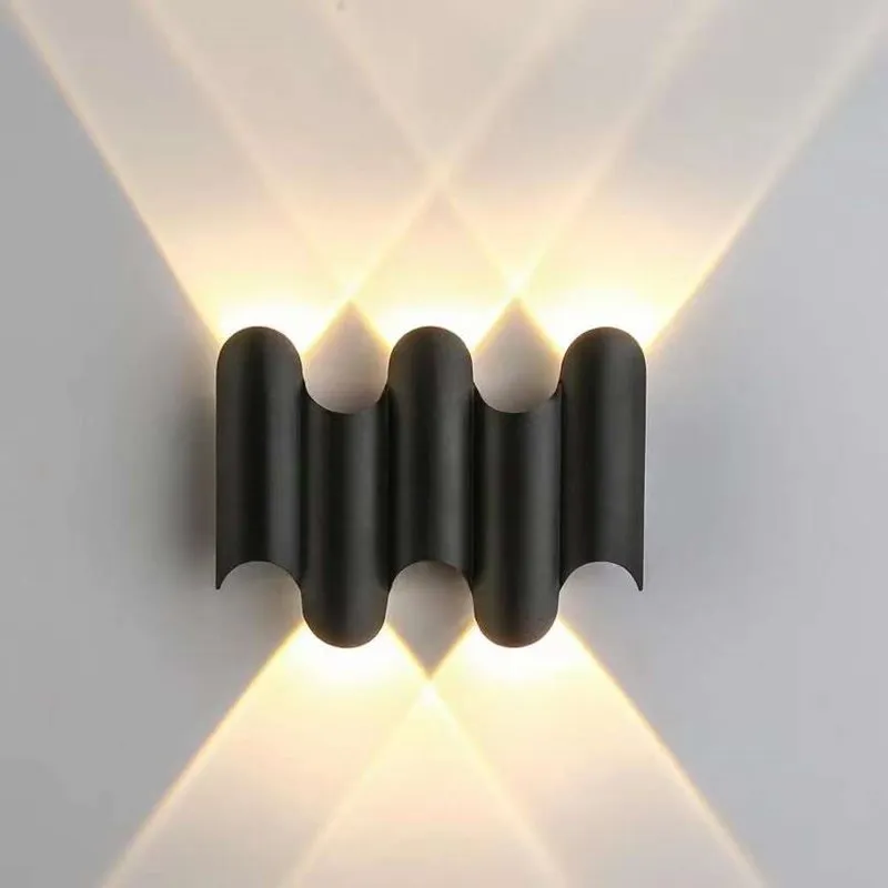 

Aluminum Golden Body LED Wall Light Outdoor Waterproof IP65 Porch Garden Sconce Balcony Wall Lamp AC110V 220V