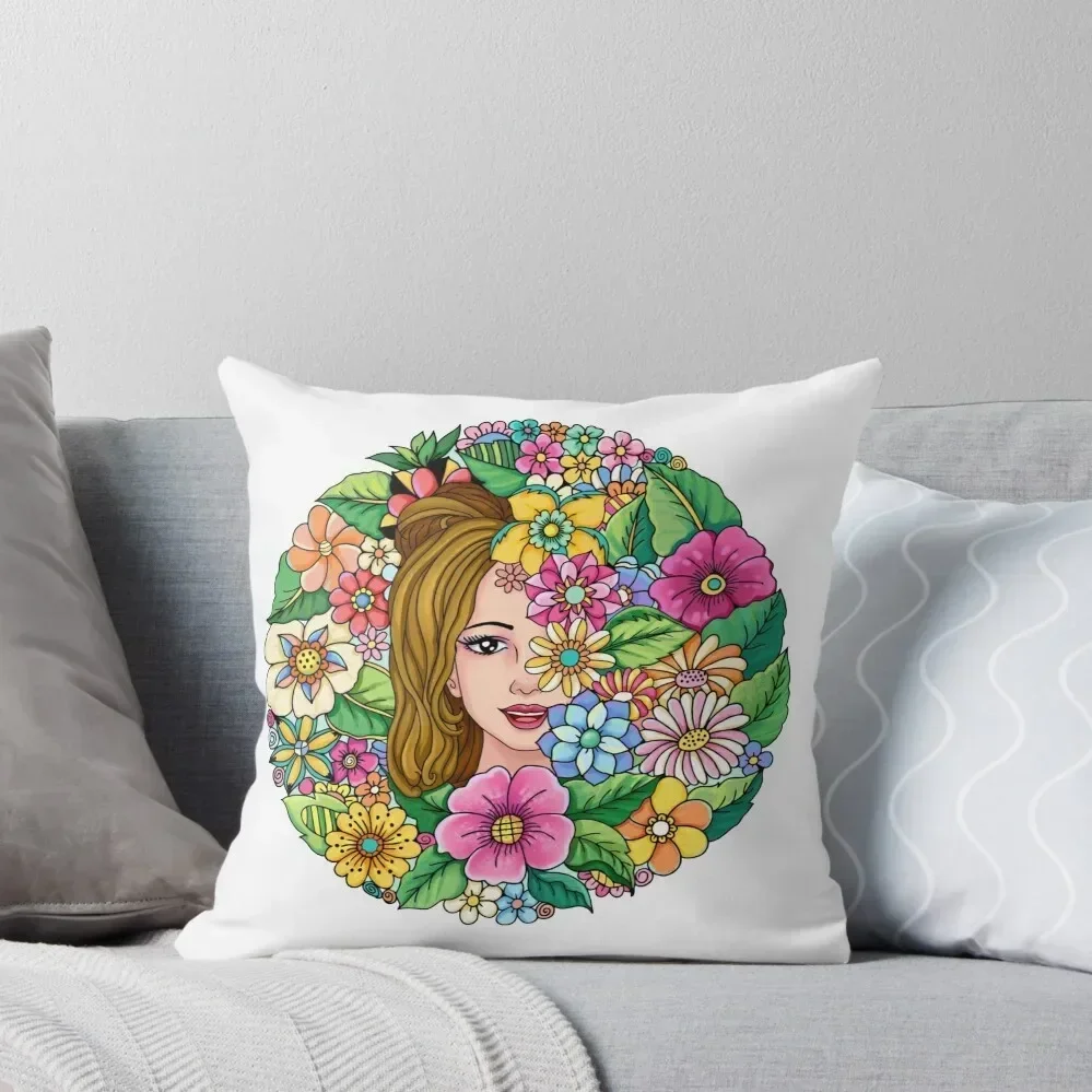 

Lady Nature Throw Pillow Luxury Room Decorative Cushions Cushions Home Decor Christmas Pillows pillow