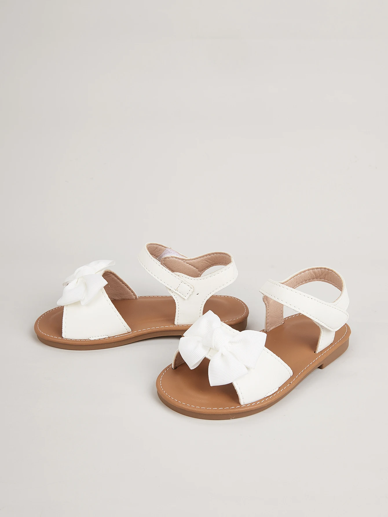 Sandalias con lazo de lentejuelas para niña, zapatos de princesa, plano Sandalias de tacón, talla 21-26, Verano