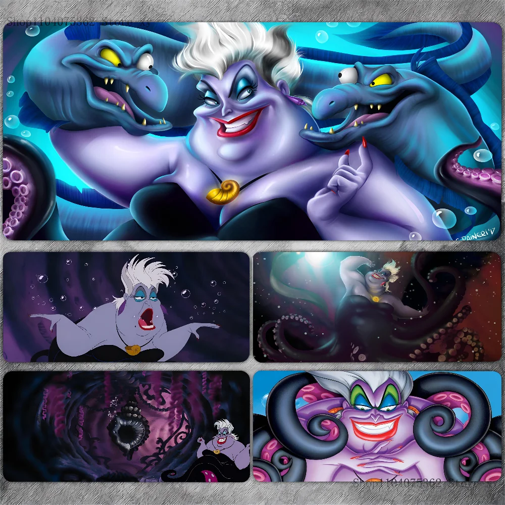 Disney Ursula Villains Mousepad Large Keyboard Desk Mat Gaming Mouse Pad LockEdge Non-slip Mat