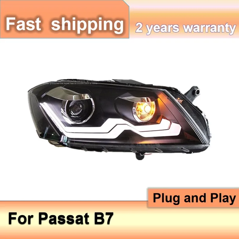 

Car Accessories for VW Passat B7 Headlights Europe Version 2011-2015 Passat B7 Front Light DRL Turn Signal Low High Beam Project
