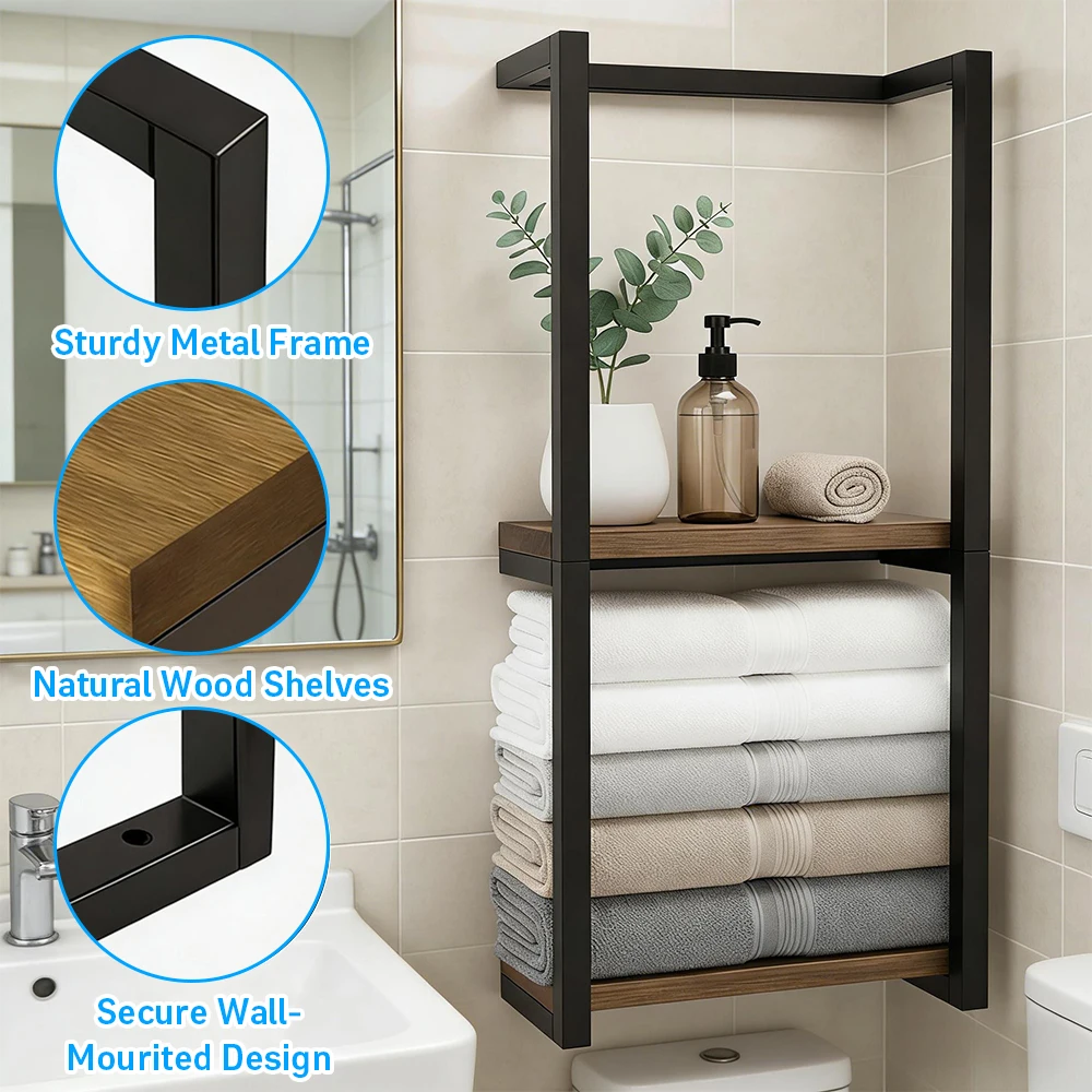 رفوف المناشف للحمام، رف مناشف  - مراجعة Home Bar Shelves وسعره