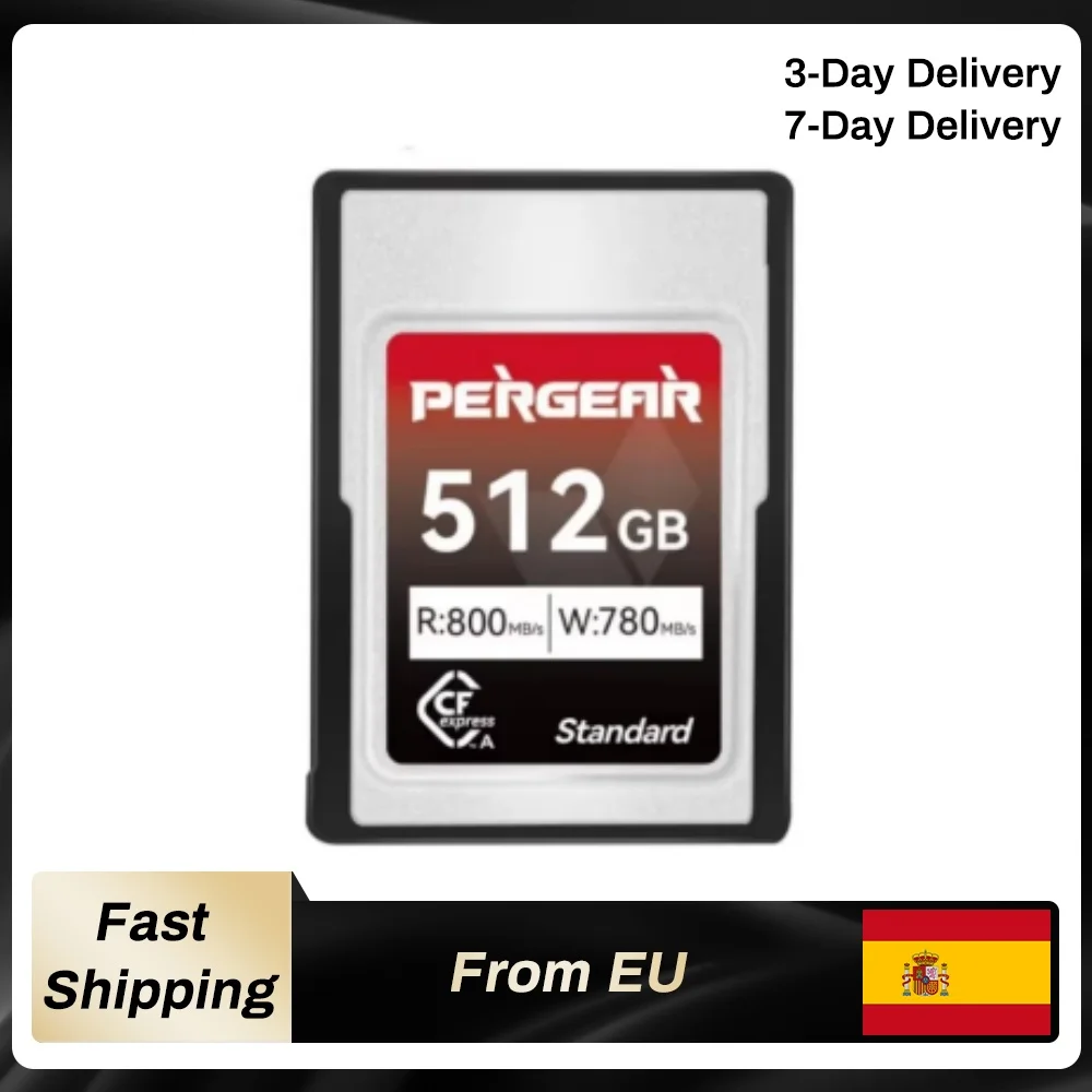 PERGEAR 512G/256G CFexpress Typ A Speicherkarte Bis zu 800 MB/s Lesegeschwindigkeit 780 MB/s Schreibgeschwindigkeit für 4K 120P 8K 30P Aufnahme