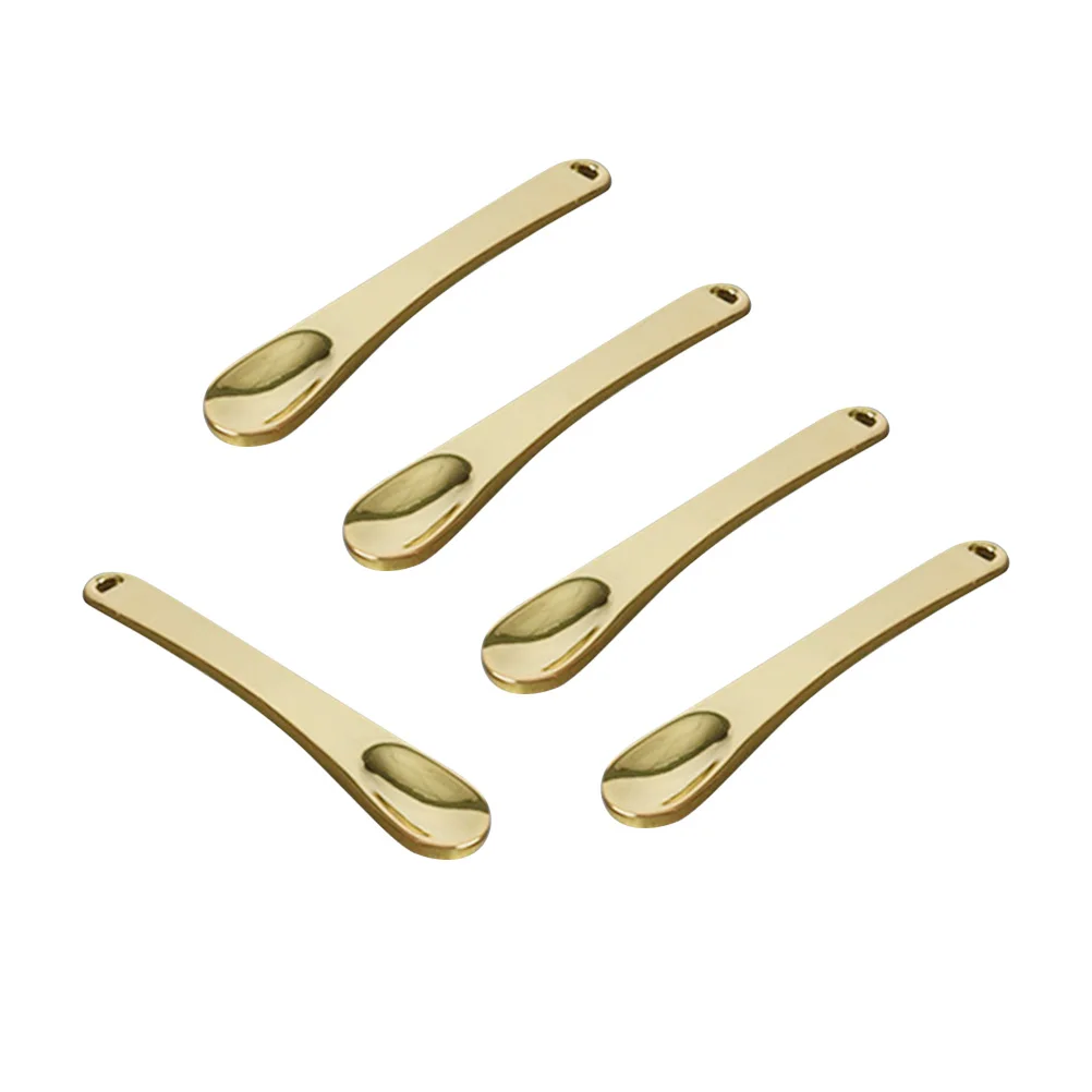 

5pcs Eye Cream Stick Mini Makeup Spoon Metal Beauty Scoop Facial Tool Compact Size For Lotion Cream Mask Skincare Products