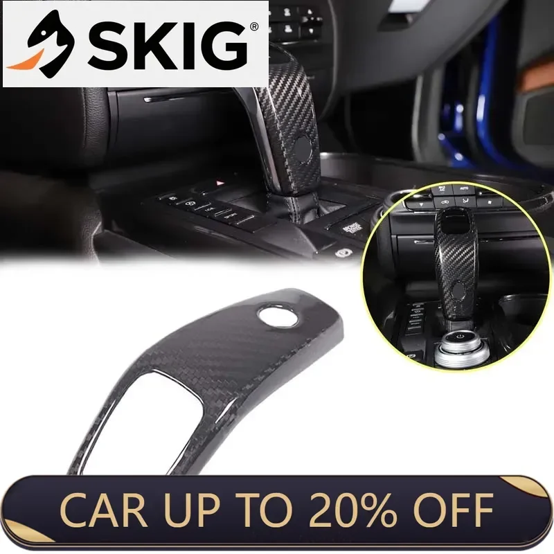 

Для Maserati Ghibli Levante Quattroporte 2019-2023 гг., наклейка на переднюю крышку из настоящего углеродного волокна, аксессуары для салона автомобиля