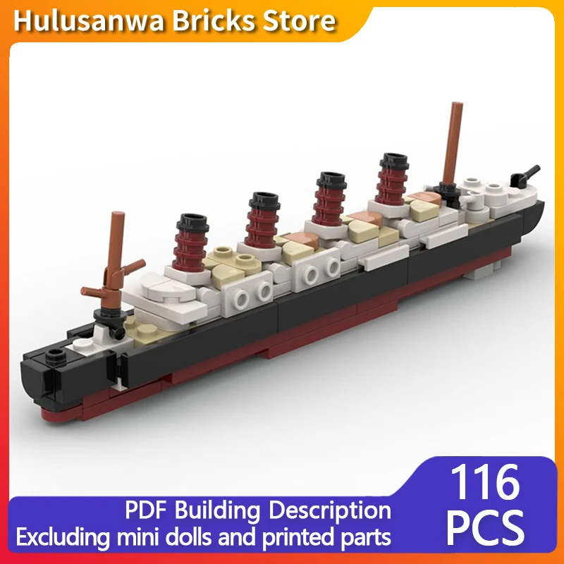

Lusitania Ocean Liner Model MOC Building Bricks War Equipment Modular Technology Gifts Holiday Assemble Children Toys Suit