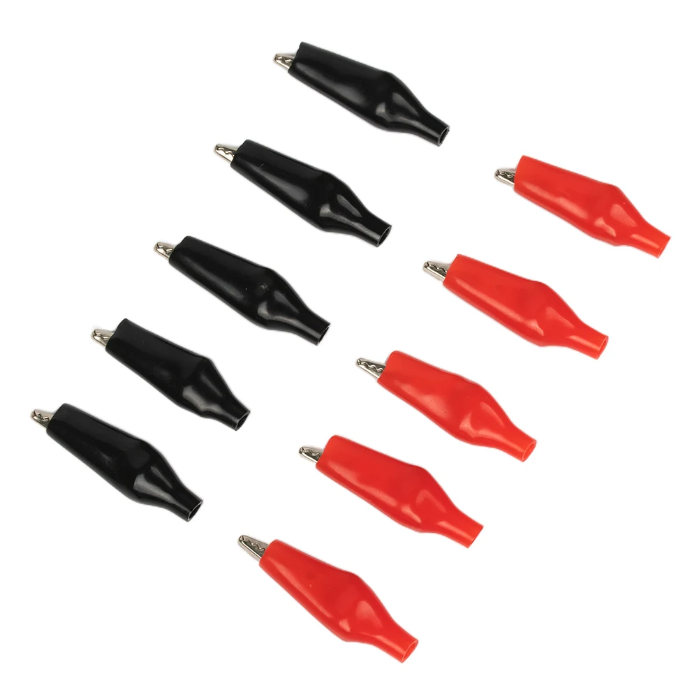 10Pcs 5A Alligator Clip Crocodile Adapter 2mm 4mm Banana Plug Probe Clip For Multimeter Pen Test Lead Cable Insulated