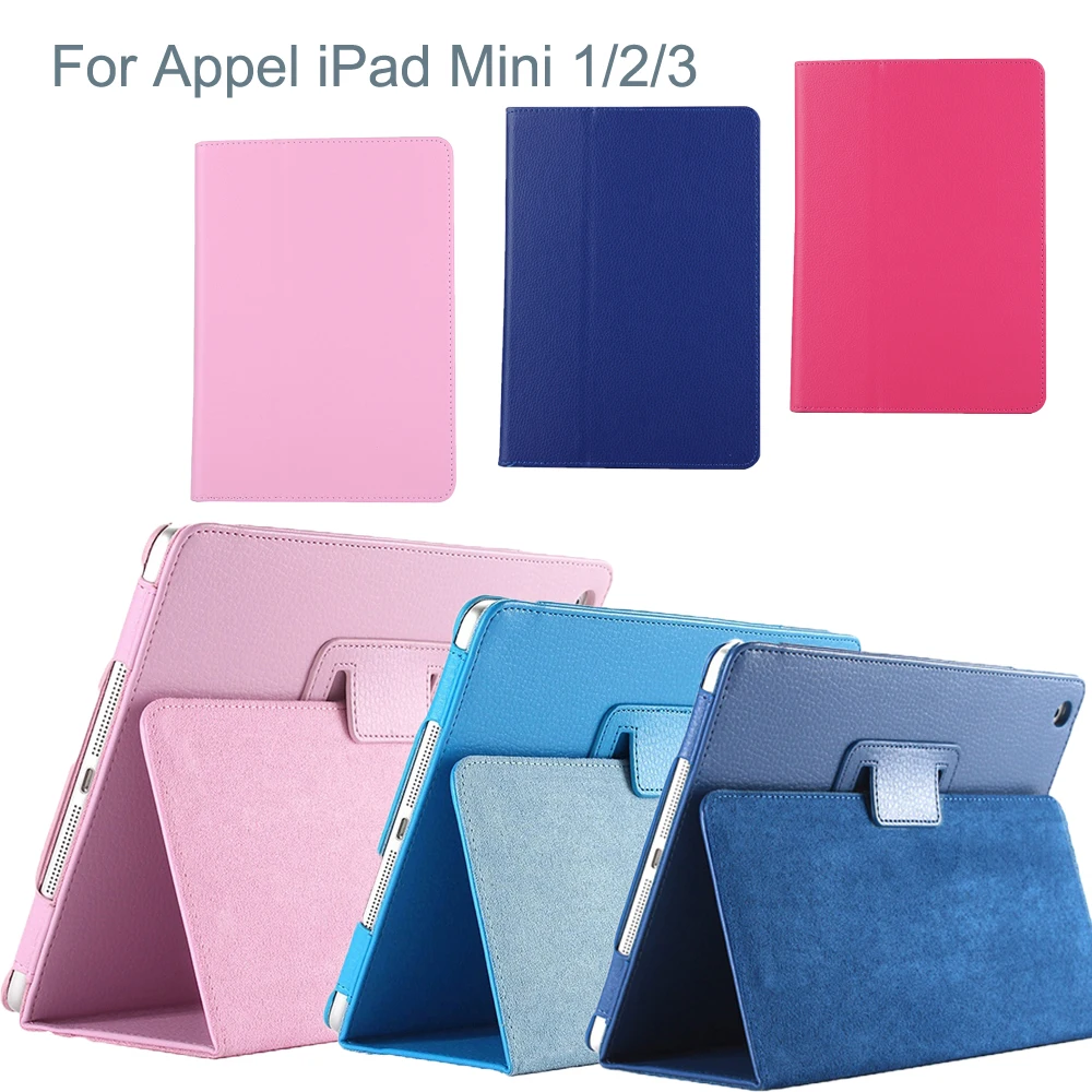 

Tablet Case Auto Wake & Sleep Stand Flip Smart Cover For Apple iPad Mini 1 2 3 7.9" Hard PU Leather Tablets Accessories For iPad