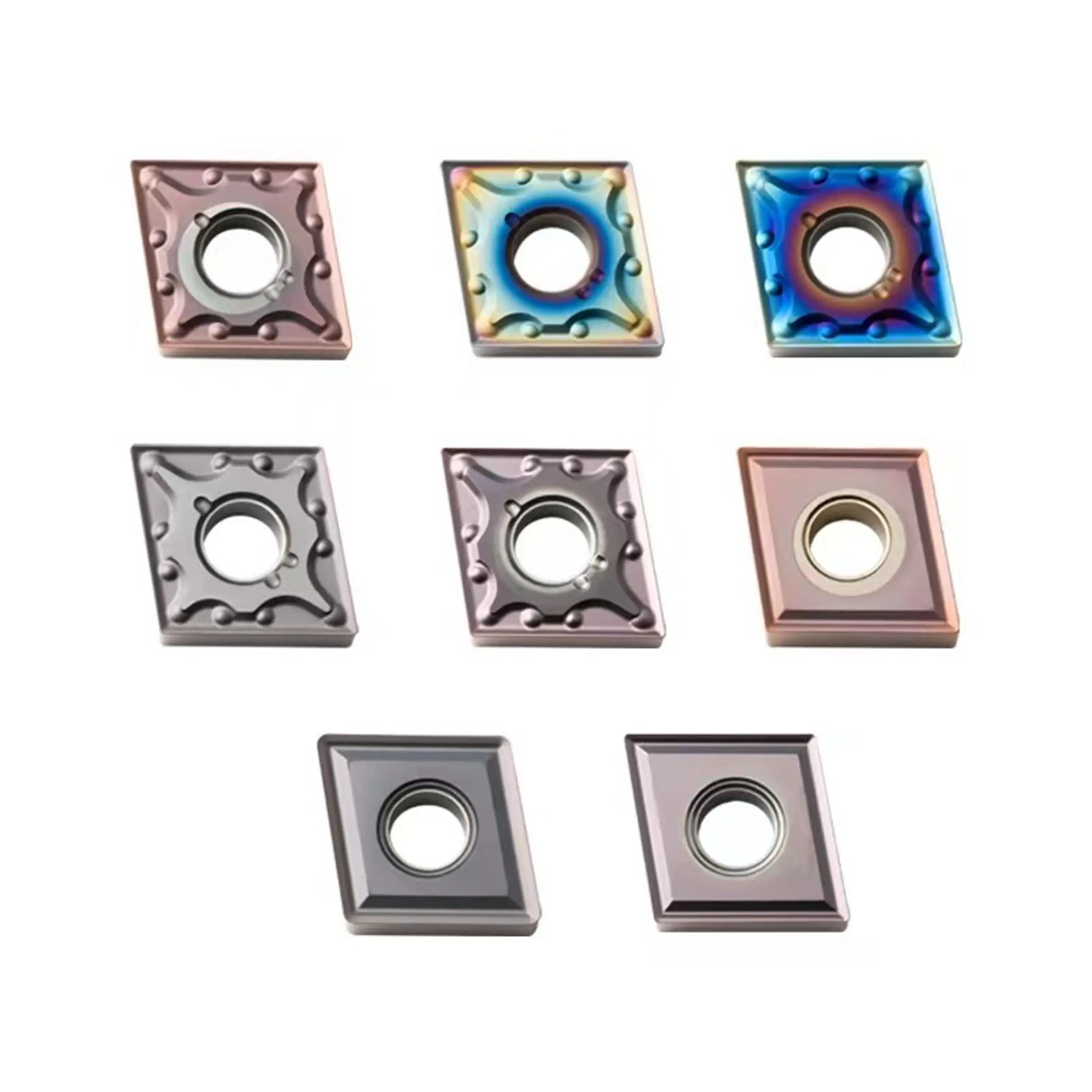 10PCS CNMG120404-MA Carbide Insert CNC Lathe Tools for Steel/Iron/Stainless TiAlN Coated Indexable Turning Blades Hi-Speed Preci