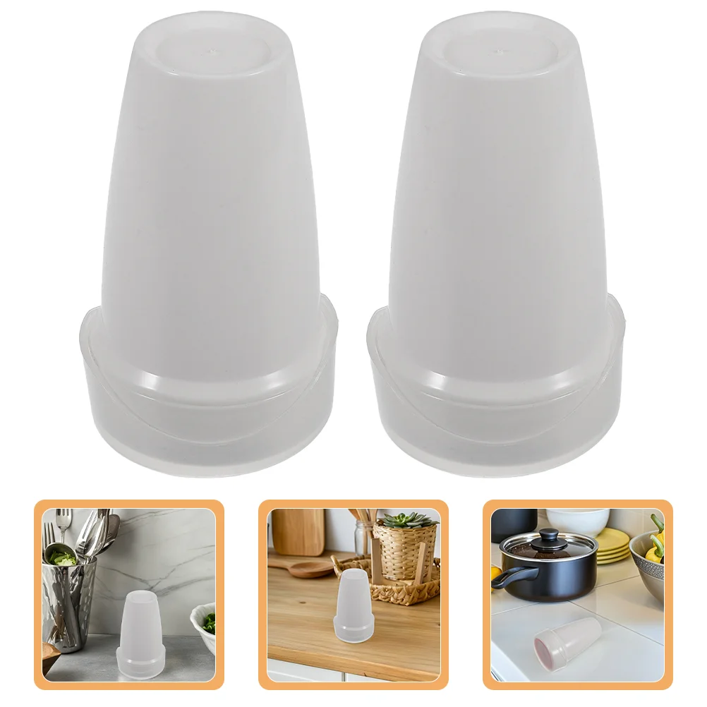 

2 Pcs Plastic Flour Sieve Shifter White Stainless Steel Baking Powder Container