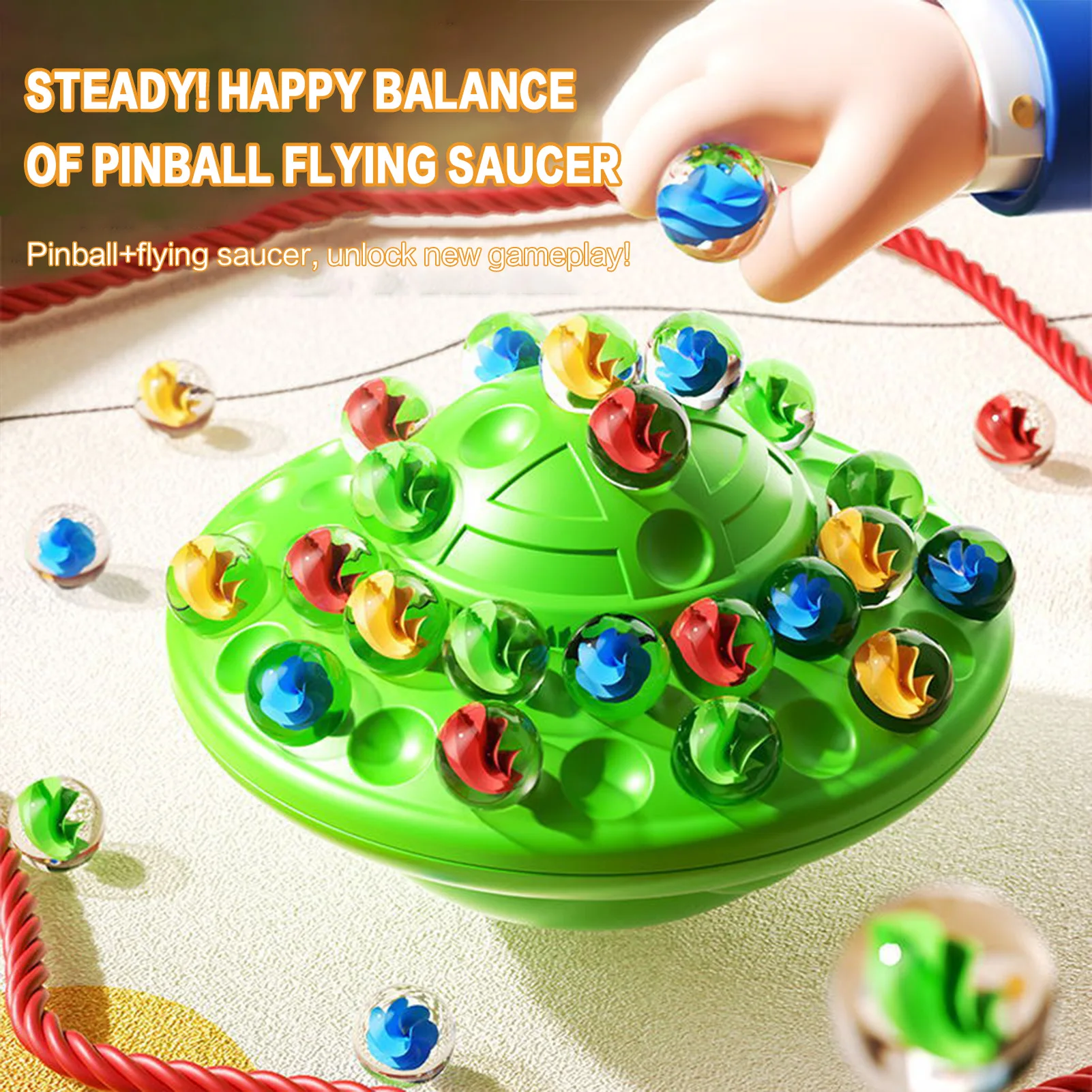 Gioco di equilibrio in marmo di vetro per divertimento in famiglia 1-4 giocatori Giocattolo impilabile con 60 marmo colorato Gioco da tavolo educativo Bambini Adulti