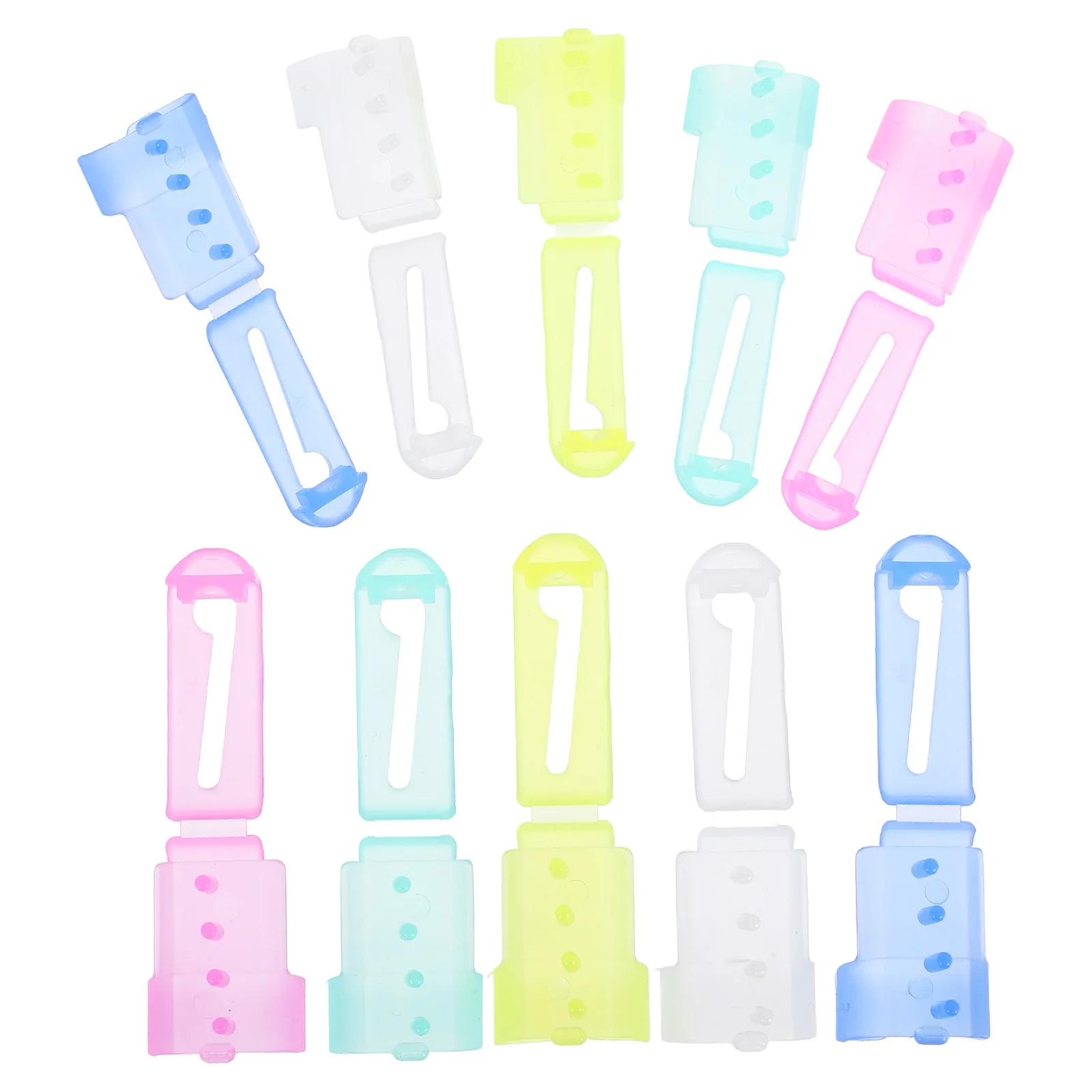 

10pcs Plastic Yarn Guide Rings Knitting Crochet Fiber Needlework Tools White Yellow Green Each Total