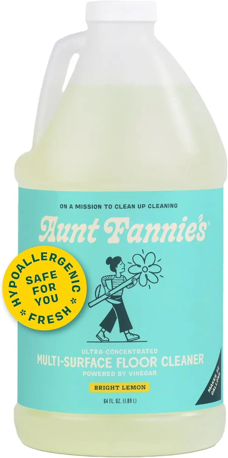 

Ultra Concentrated Lemon Vinegar Floor Cleaner, Multi-Surface Solution for Mopping, 64 oz Value Size