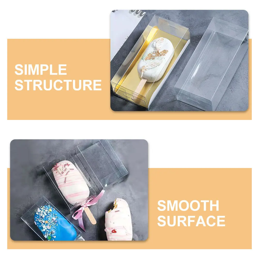 

12Pcs Clear Cake Boxes Transparent Ventilation Holes Mousse Treat Storage for Birthday Party Favors Clear Cake Box
