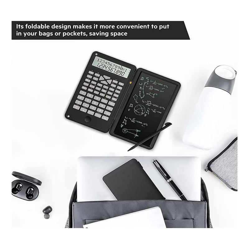 Efficient-Calculator, Scientific Calculators 12-Digit Calculator Writing Tablet, Foldable Financial Calculator,For School Office
