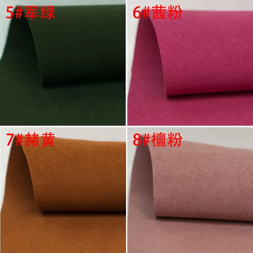 1.0mm Thickness Microfiber Super Fiber Double Face Suede Pu Leather Material