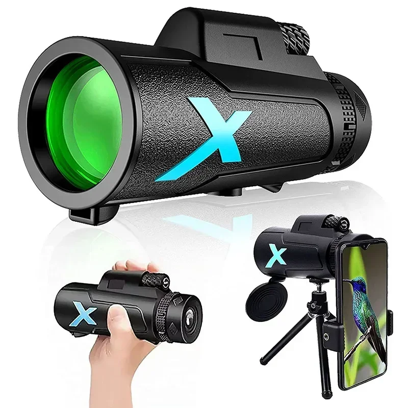 12x50 HD Professionele monoculaire verrekijker Lange afstand Hoge kwaliteit telescoop Zoom Draagbare lage nachtzicht Jacht