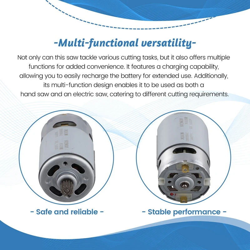 2Xfor 4 นิ้ว 6 นิ้ว 8 นิ้วมือเลื่อย 550 มอเตอร์ 21V 14 ฟันแบตเตอรี่ลิเธียมไฟฟ้าเลื่อย Multi-Function SAW ชาร์จเลื่อยมอเตอร์