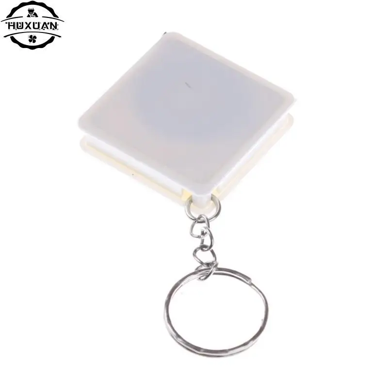 1pc Mini Tape Measure With Key Chain Plastic Portable Retractable Ruler Centimeter/Inch Tape Measure Mini Measuring Tool Random