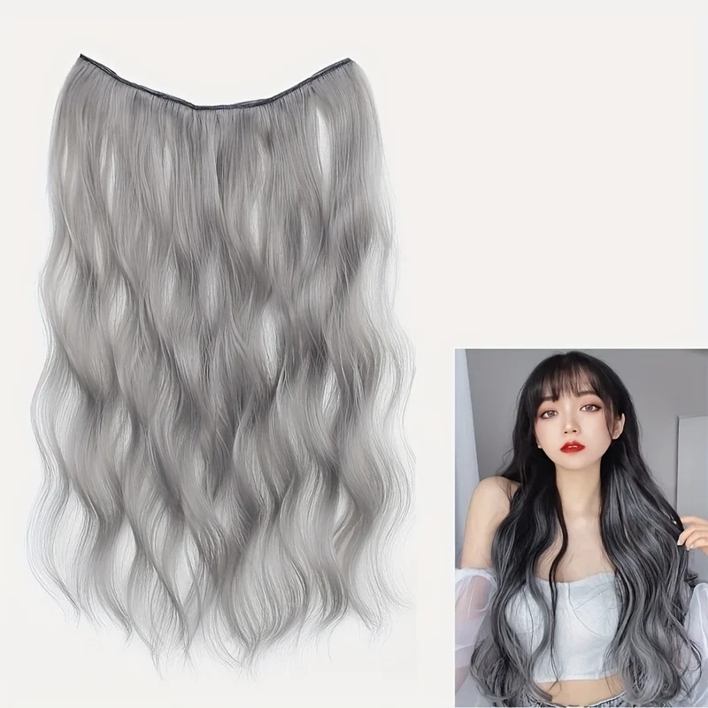 Curly water waves, a four-cal highlight hair extension, invisible synthetic hair extensions, natural and traceless