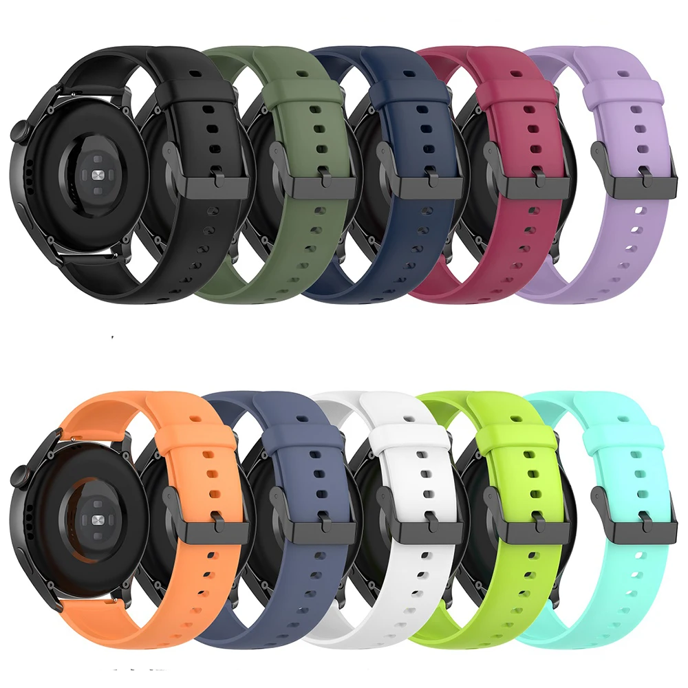 22mm Silicone Strap For Huawei Watch GT 4 GT3 46mm Replacement Watch Band for Huami Amazfit GTR 3 Pro GTR 2