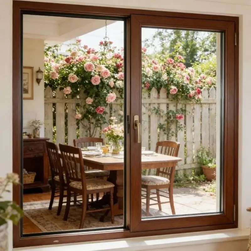 Premium Multi Chamber Thermal Break Double Glazed Low E Glass Soundproof Energy Saving UPVC Casement Window