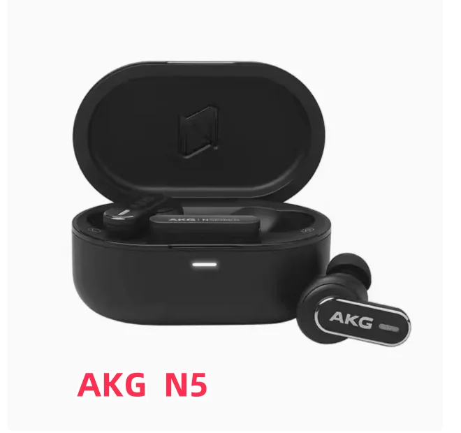 AKG/N5 Verdadeiro Sem Fio Bluetooth Fones De Ouvido, Redução De Ruído Ativo, Esportes, À Prova D 'Água, No Ouvido, Baixa Latência, Jogos