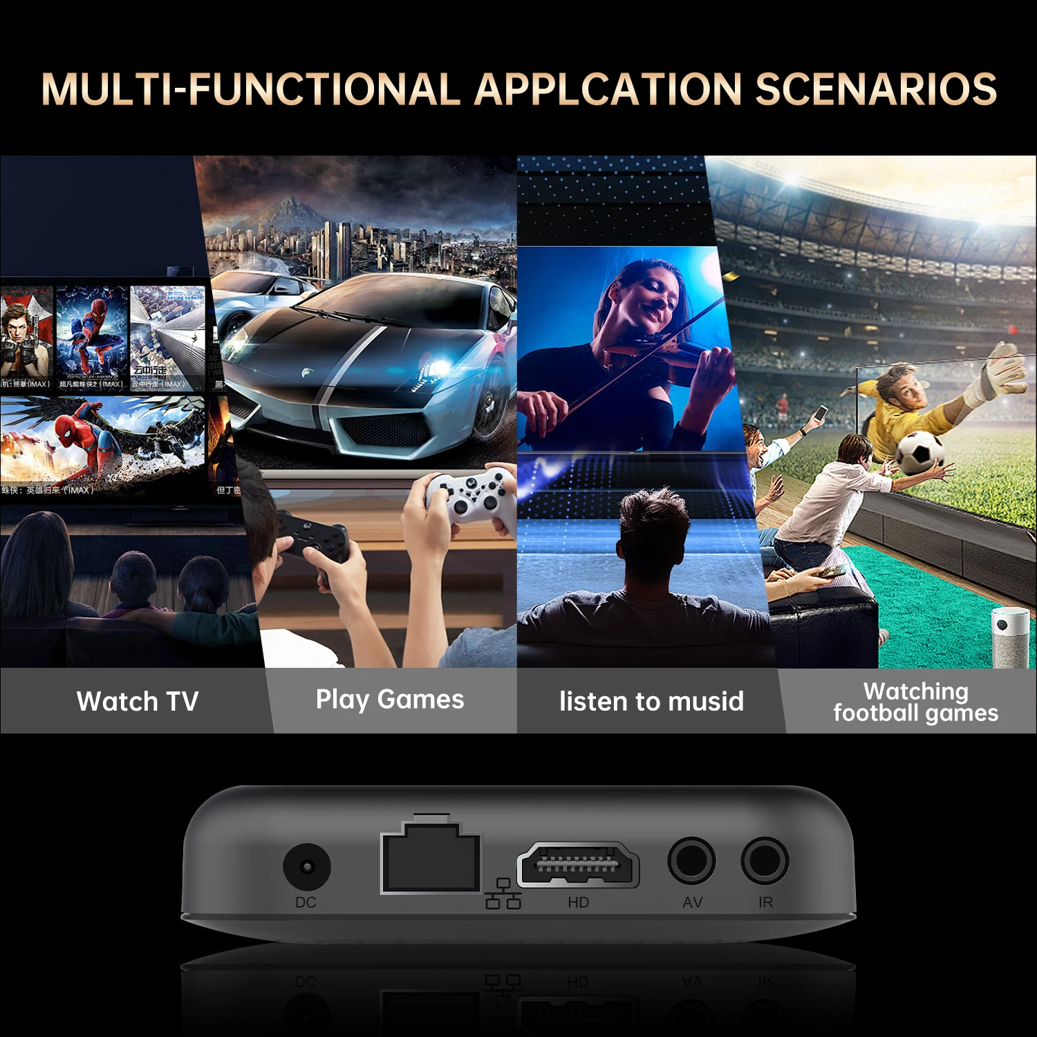Android 14 Smart TV Box R69-1 RK3518 Supports Wifi 6 4K HD 8GB 128GB Rom Set Top Box Media Player wireless Voice remote control