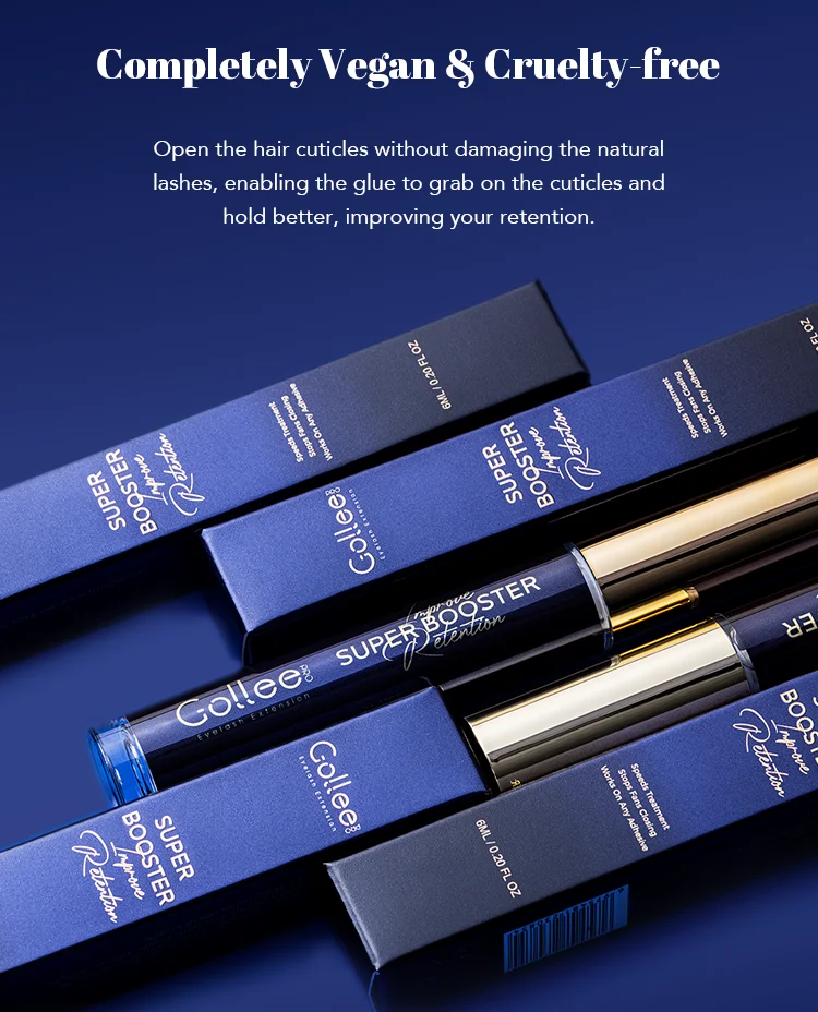 Gollee Wimpernverlängerungskleber 1s Schnelltrocknend Langanhaltend 6-7 Wochen Starker Wimpernverlängerungskleber Booster Beschleuniger Werkzeuge Wasserfest – Detail 15