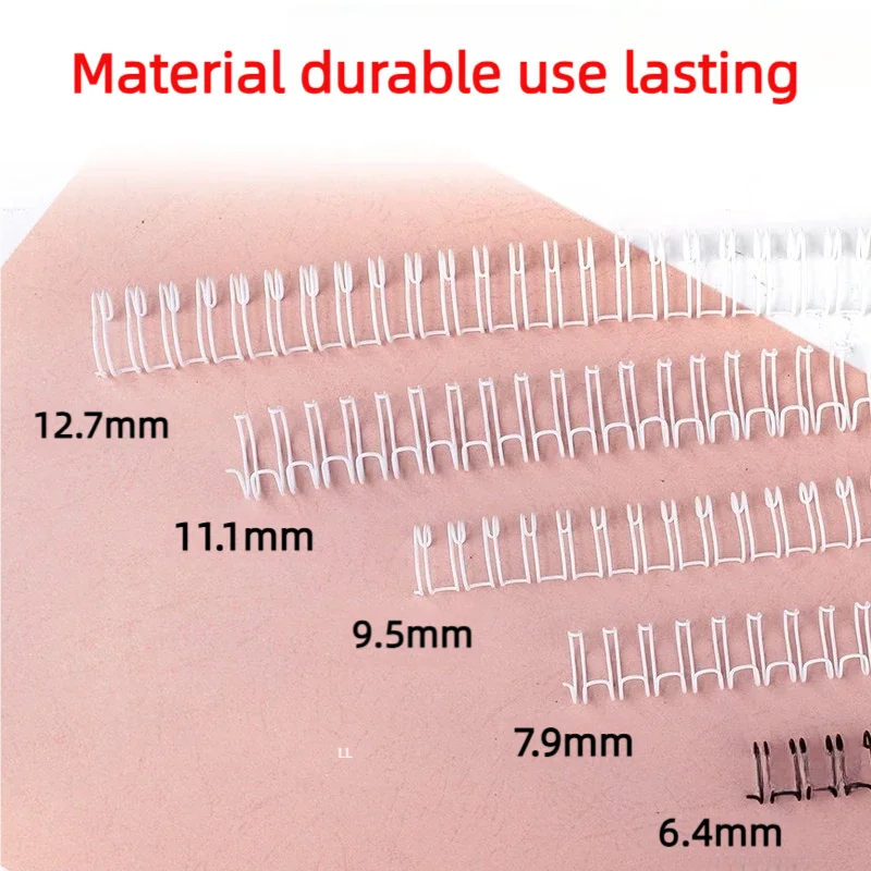 حلقة ربط حديدية 34 فتحة حلقة تجليد حلزونية مزدوجة لفائف 3:1 ملف مزدوج 100 قطعة حزمة واحدة كتب تجليد بحلقة مزدوجة مناسبة لـ
