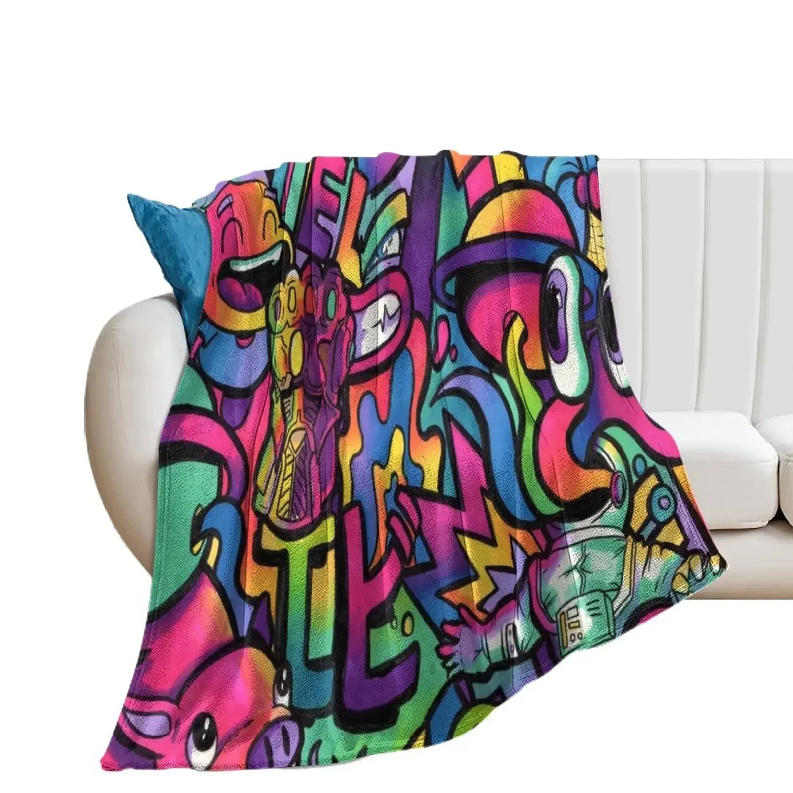 C H A M E L E O N // Copic Marker Doodle Throw Blanket funny gift wednesday Blankets