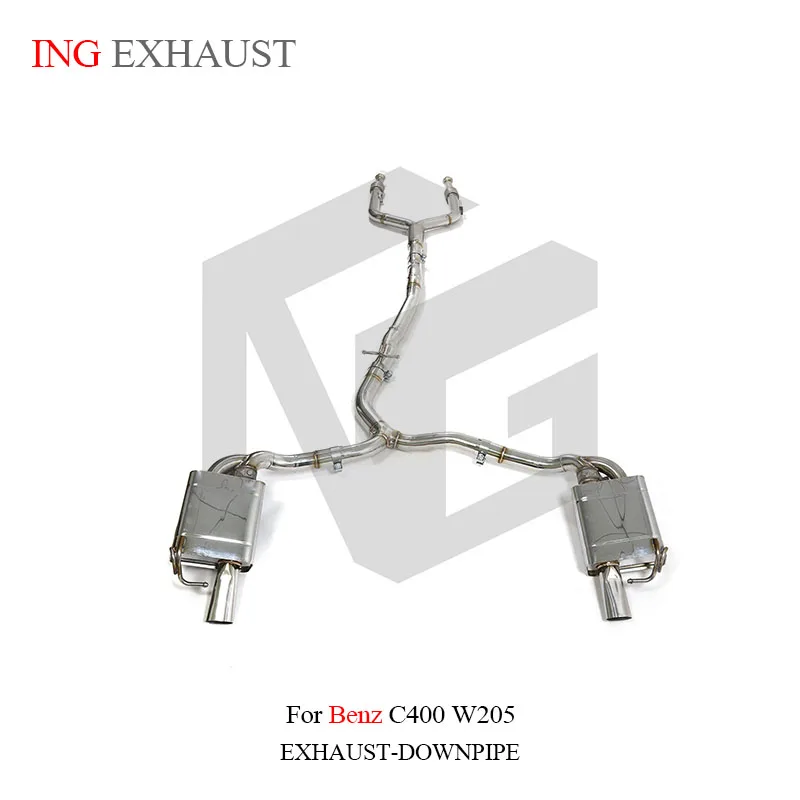 ING Car Accessories Performance SS304 Catback Mercedes Benz E43 C43 W205 C400 AMG 3.0t Valve Motor Engine tools Exhaust Parts