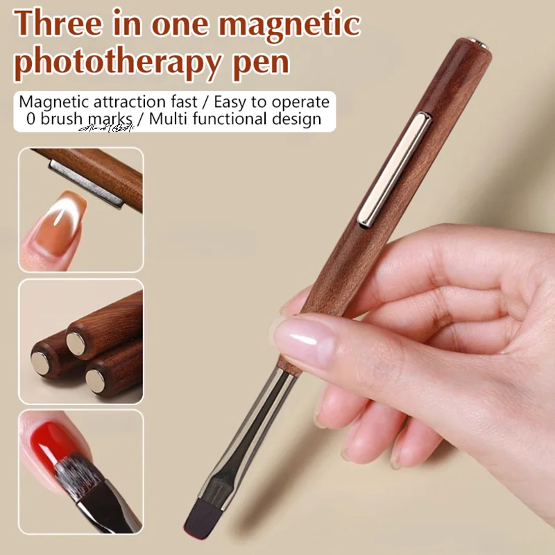 

3in1 Double-headed Magnet Phototherapy Pen Brush Multiple Styles Nail Art Magnet Nail Pen Painting Pen Painting Brush Nail Salon