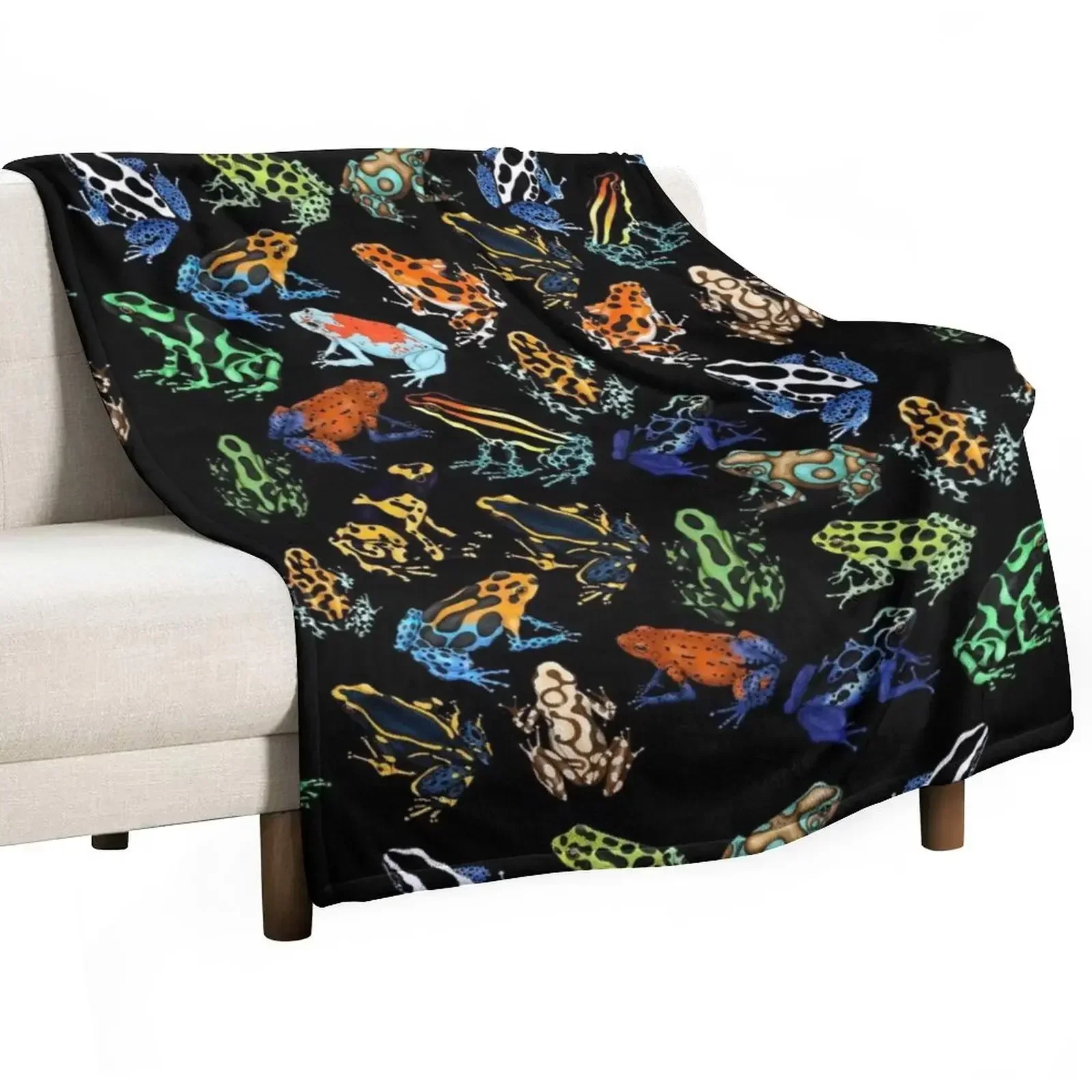 Poison Dart Frogs of the World Throw Blanket Soft Plush Plaid Soft Plaid Luxury Thicken Blankets