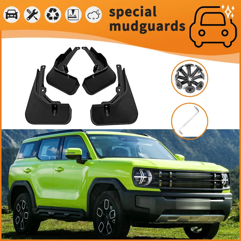 

For 23-24 Haval Cool Dogs Mudguards Fender Mudflaps Front Rear Flares Splash Guards Cover Car Accessorie