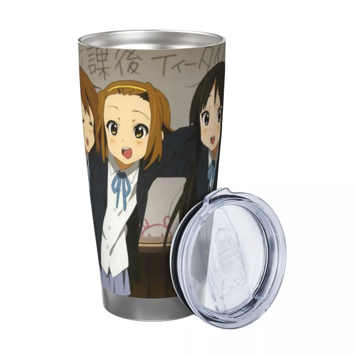 Japanese Anime K-On! 20oz Stainless Steel Car Mug Straw Thermal Iced Travel Cup Vacuum Insulated Coffee Hot Cup