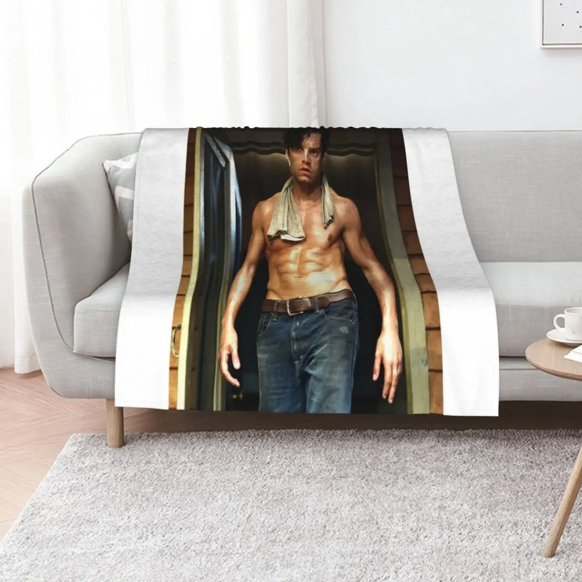 

Sebastian Stan Throw Blanket Softest Retros Summer Luxury Throw Blankets