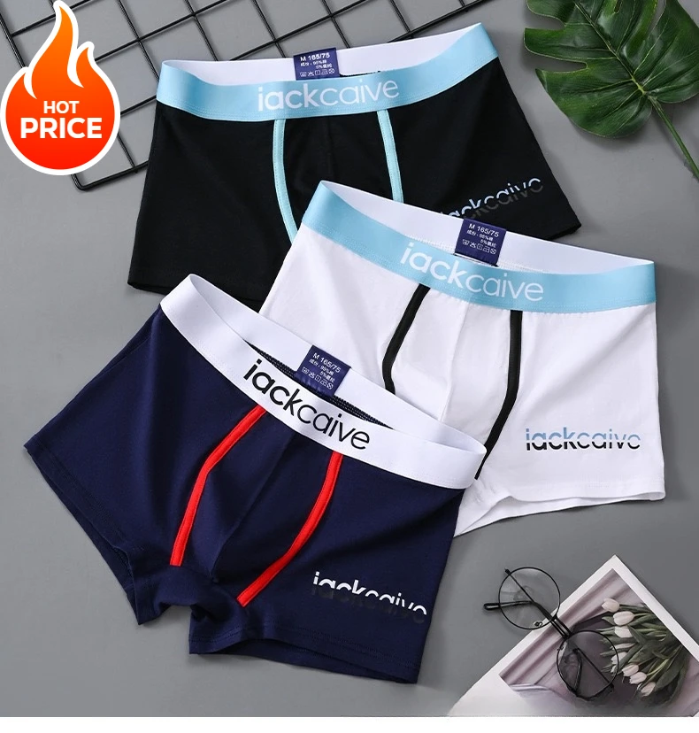 

【NEW】3Pcs Lot Men Panties Boxer Shorts Cotton Men's Underwear Breathable Man Underpants Sports Comfort Male Boxers L-3XL